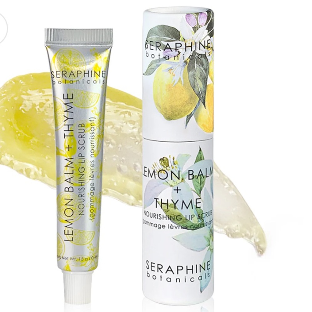 Seraphine Botanicals Lemon Balm +
Thyme Nourishing Lip Scrub